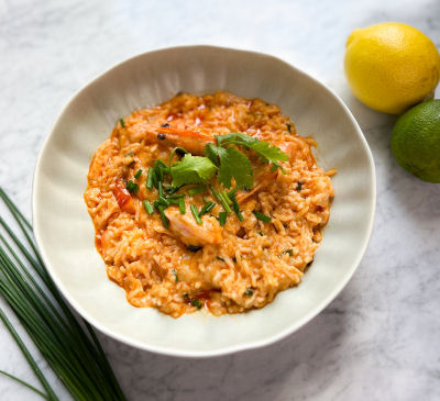 Risotto po tajsku z krewetką