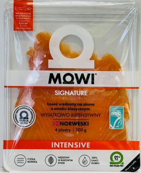 Mowi INTENSIVE –łosoś wędzony  na zimno o intensywnym smaku 100G