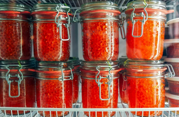 Czerwony kawior KETA,  świeża ikra łososia Keta słoik 250 g