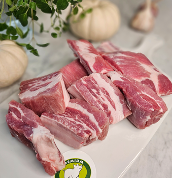 Żeberka wieprzowe ze świni Z łotnickiej, paski op ok 1 kg , vacum