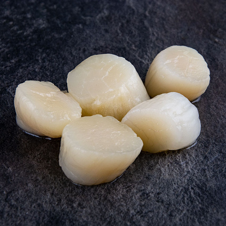 Przegrzebki morskie Hokaido MSC z Japonii, op 1kg (28-32 szt)