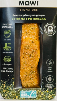 Łosoś wędzony na gorąco z cytryną i pietruszką 125g ASC