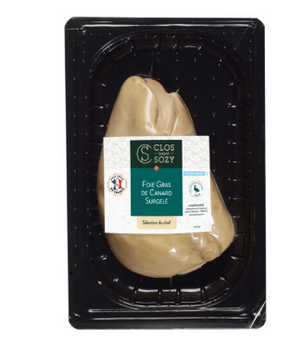 Mrożona foie gras z kaczki z Francji, najwyższej jakości, dla restauracji i szefów kuchni, ze skórą, 500-600 g