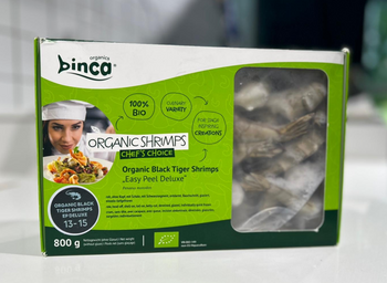 Krewetka Black Tiger Bio 13/15 oczyszczona w pancerzu 800g