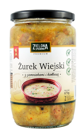 Żurek wiejski z ziemniakami i kiełbasą 670g