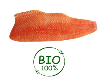 Łosoś Ekologiczny z Irlandii Bio, filet ze skórą