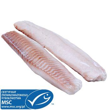 Świeża polędwica z czarnego dorsza norweskiego, oczyszczona bez skóry i ości