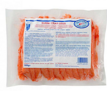 MSC Surimi Crab Legs  77-83 mm, op 500g ( ok 50 szt) .Thailandia BOX 20x500g