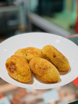 Kotlety ziemniaczane z pieczarkami