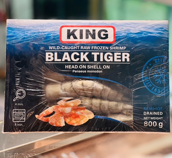 Dzika Krewetka Black Tiger Cała 8/12