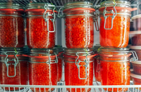 Czerwony kawior KETA,  świeża ikra łososia Keta