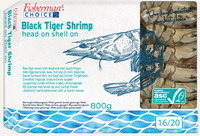 ASC Krewetka Black Tiger HOSO 16/20, IQF 80%, 10 x 800g BOX